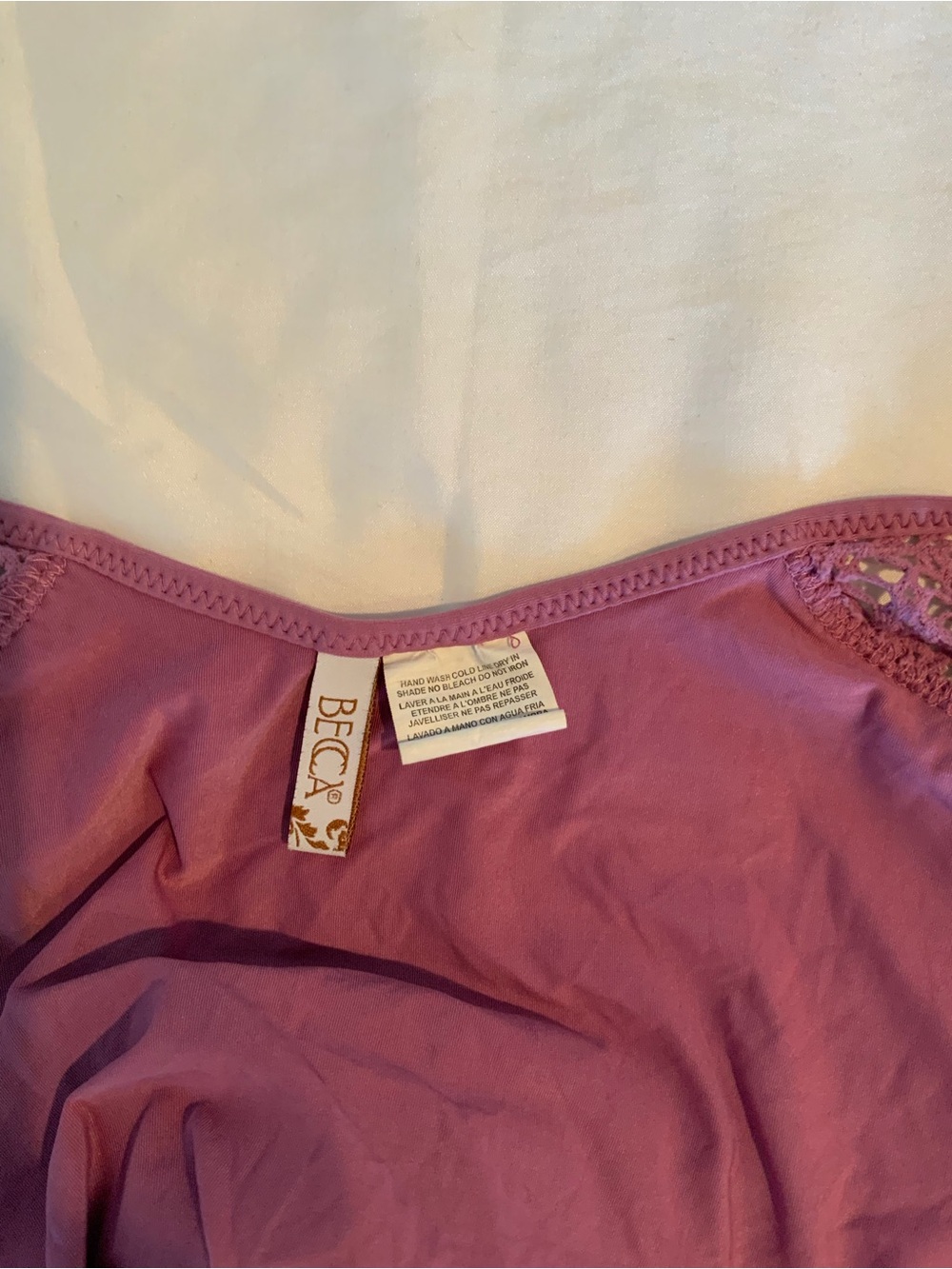 Becca Mauve Lace One-Piece Swimsuit - Picture 3 of 5